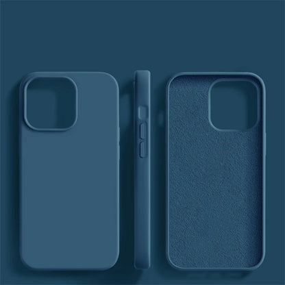 Original Liquid Silicone iPhone Case - Shockproof Soft Back Cover for iPhone 15, 14, 13, 12, 11 Pro Max & More