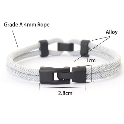 Personalized Men's Thread Bracelet – 4mm Milan Rope Bangle, 6 Color Wrap, Grade A Gift for Boyfriend
