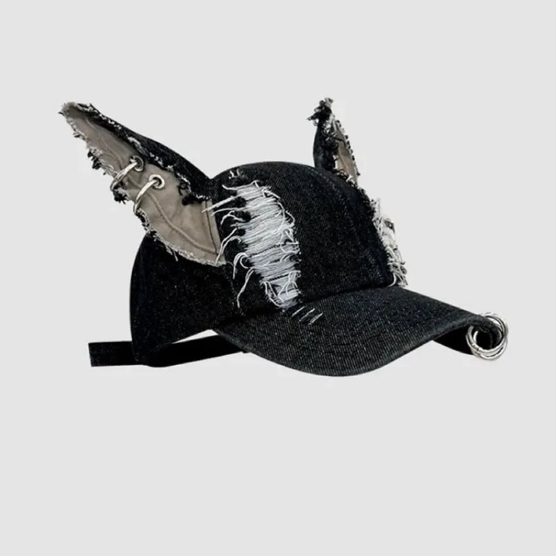 NEW Y2K Hot Girl Graffiti Baseball Cap – Rabbit Ears Cowboy Hip Hop Hat for Men & Women, Party Team Style