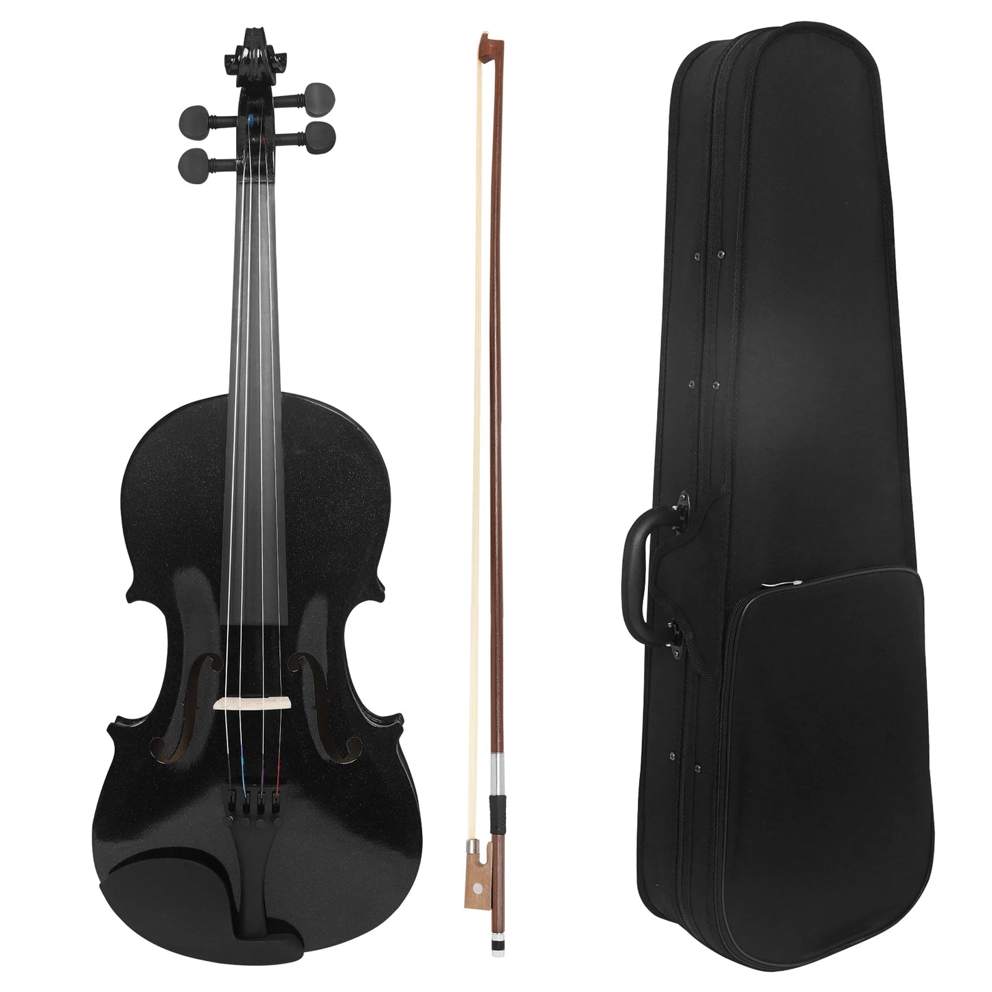 IRIN V-10 Acoustic Violin - Solid Wood Beginner Fiddle with Case, Bow & Accessories for Student Musicians