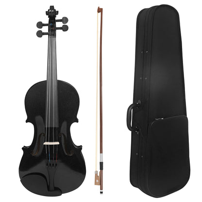 IRIN V-10 Acoustic Violin - Solid Wood Beginner Fiddle with Case, Bow & Accessories for Student Musicians