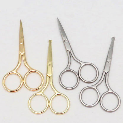European-Style 9CM Makeup Scissors – Compact Stainless Steel Eyebrow, Nose Hair & Nail Trimming Tool