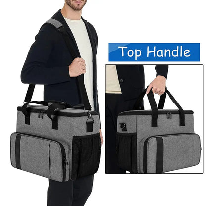PS5 Controller Travel Bag — Hard Shell Game Console Carrying Case with Multiple Storage Pockets
