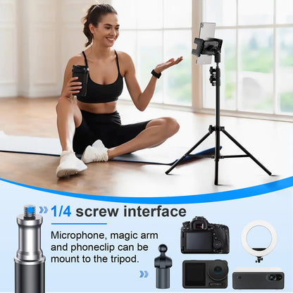 Xnyocn Tripod Floor Tablet Stand — Adjustable Holder for iPad Air, Pro, Mini & 4-13 Inch Tablets