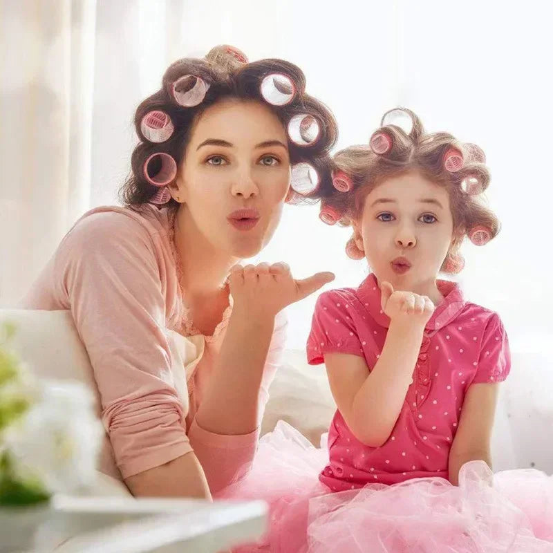 Jumbo Self-Grip Hair Rollers – Heatless Curlers for Salon & Home, Sticky Hair Styling Tools