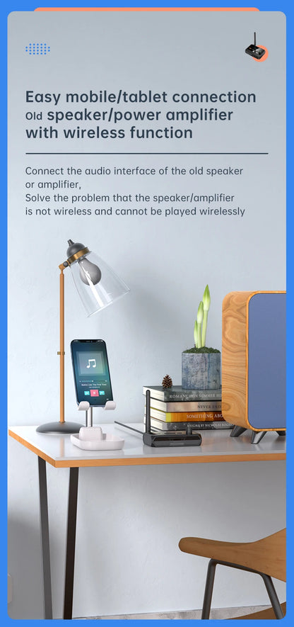 Bluetooth 5.3 Audio Receiver with USB U-Disk Play | RCA, 3.5mm AUX, Optical Fiber Wireless Adapter for Car Speakers