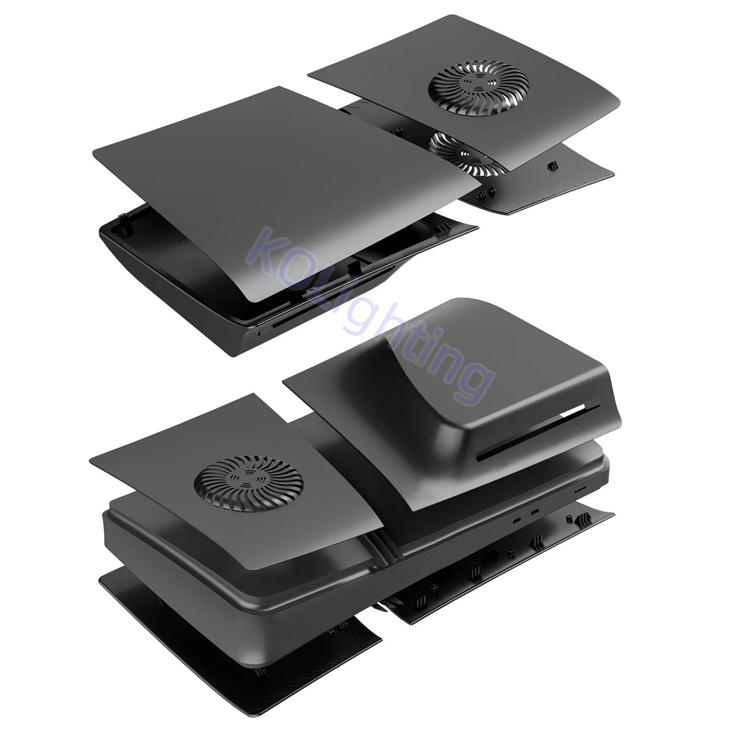 High-Strength ABS Cooling Vent Faceplate – Matte Replacement Shell for PS5 Pro Disc Console