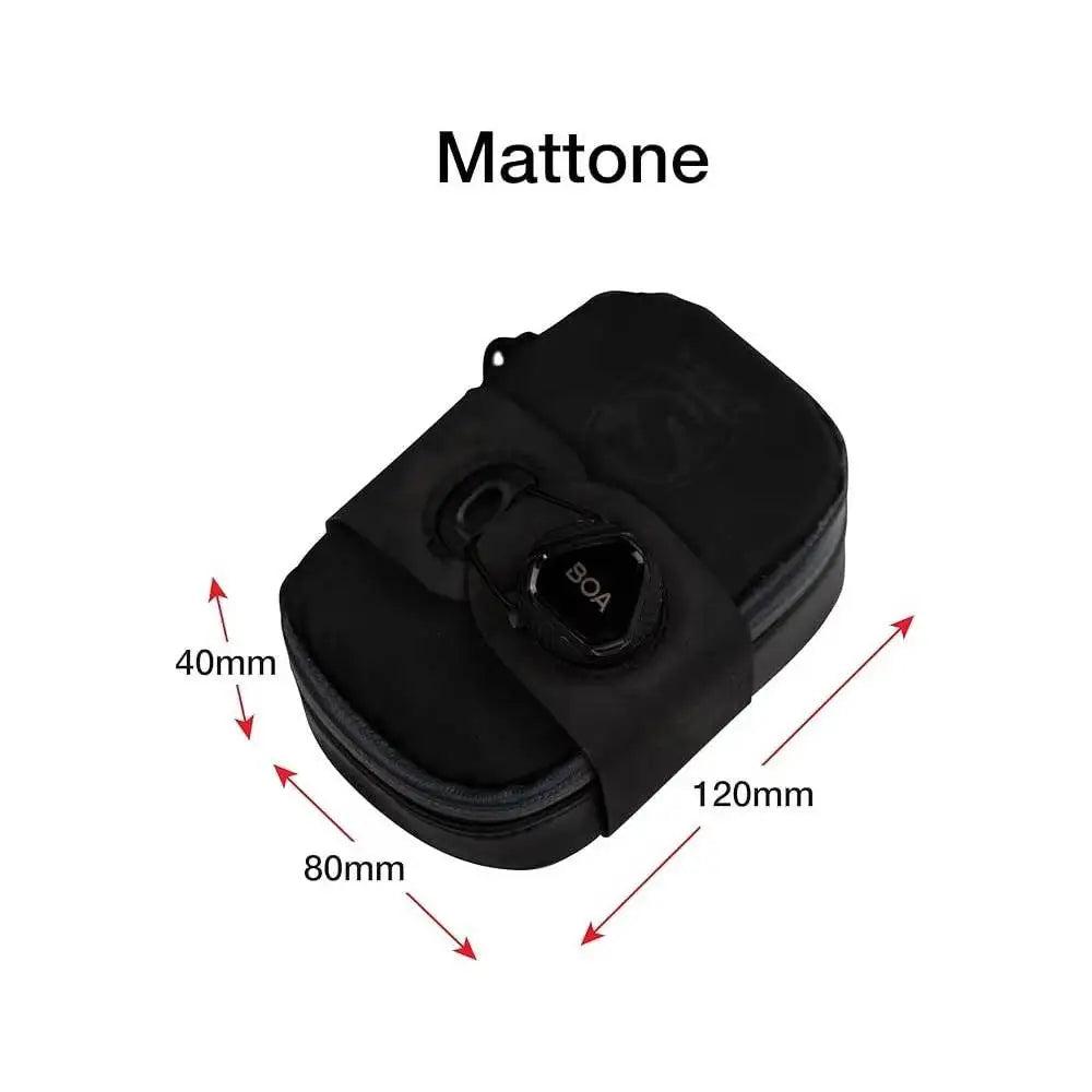 Mattone Under-Seat Bike Bag — Small Black Waterproof Zipper Pouch with BOA Mounting System