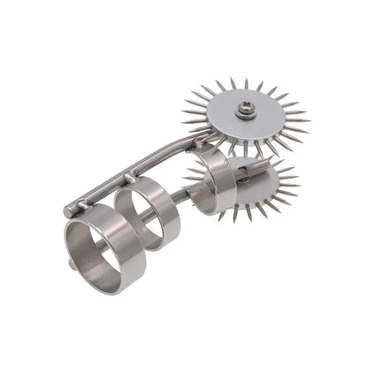 Stainless Steel Fetish Finger Needles Wheel — BDSM Wartenberg Pinwheel for Erotic Stimulation, Adult Sex Toy for Couples
