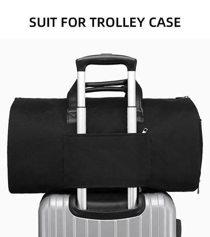 Convertible Garment Bag for Travel - Large Capacity Duffel with Shoe Pouch for Weekend & Business Trips (XM130)