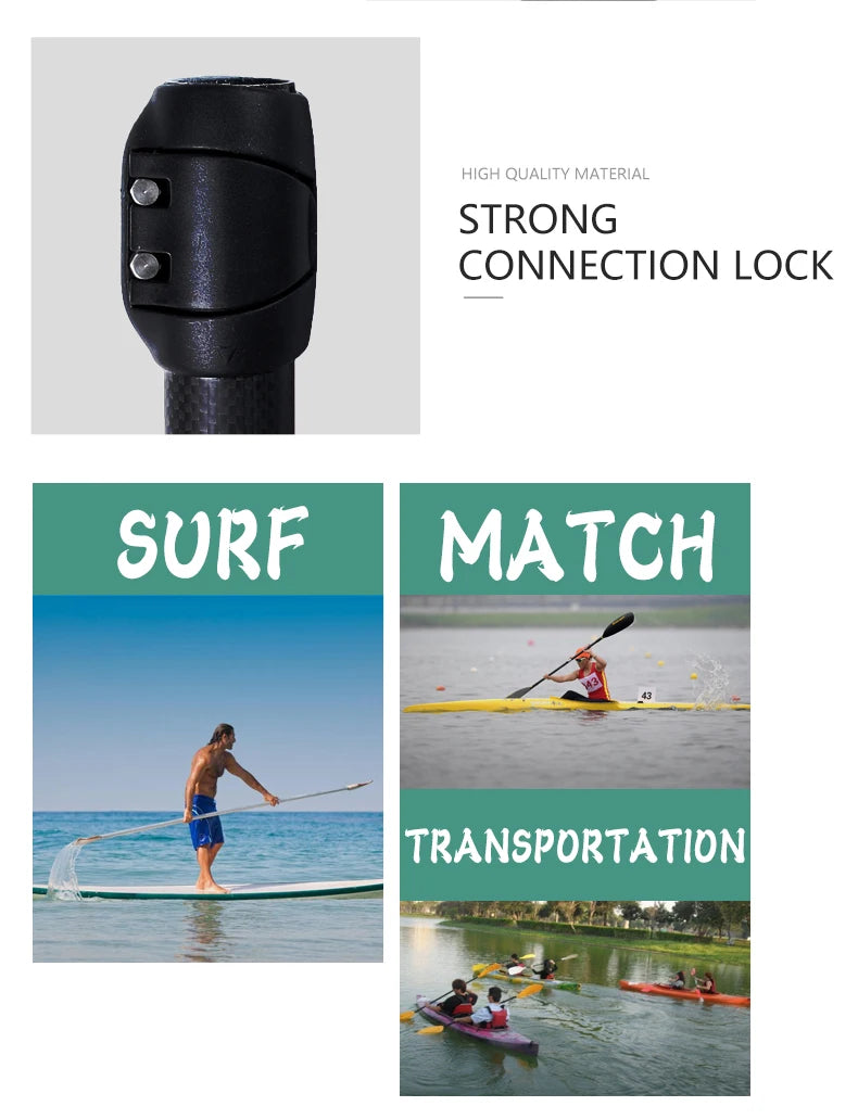 2-Section Kayak Paddle – Inflatable Stand Up Paddle with ABS Double Blade & Fiberglass Shaft