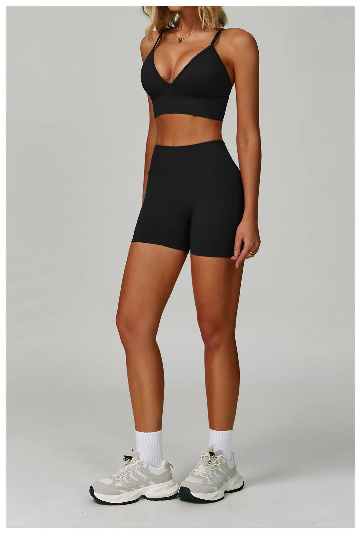 2/3PCS Women’s Seamless Yoga & Gym Set – Push-Up Sports Bra, Long Sleeve Jacket & Workout Leggings