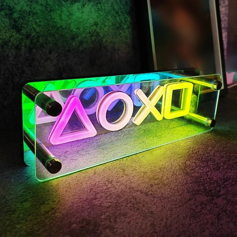 Neon 3D LED Table Lamp – Colorful Thousand Layer Mirror Light for E-Sports, Bedroom, Birthday & Party Decor