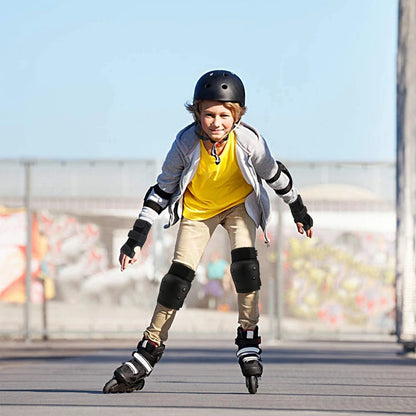 Adult/Kids 6-in-1 Protective Gear Set – Knee Pads, Elbow Pads & Wrist Guards for Skating, Skateboarding, Scooter & BMX