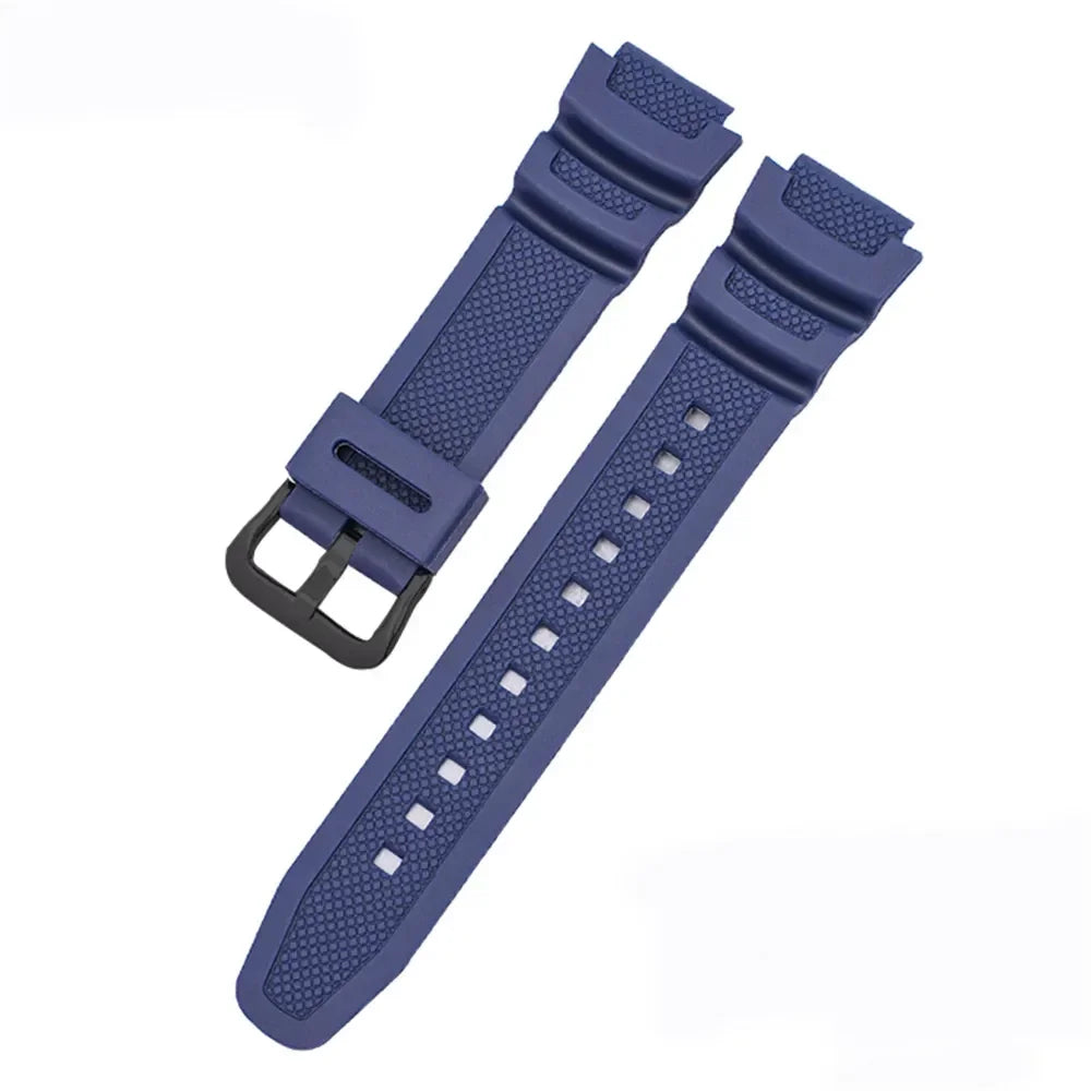 18mm Silicone Watch Strap for Casio G-Shock - Replacement Rubber Band for AE-1000W, AQ-S810W, SGW-400H, W-735H and Compatible Models