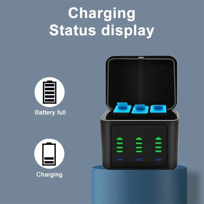 2000mAh Rechargeable Battery for GoPro Hero 11/10/9 — Li-ion Camera Battery Pack