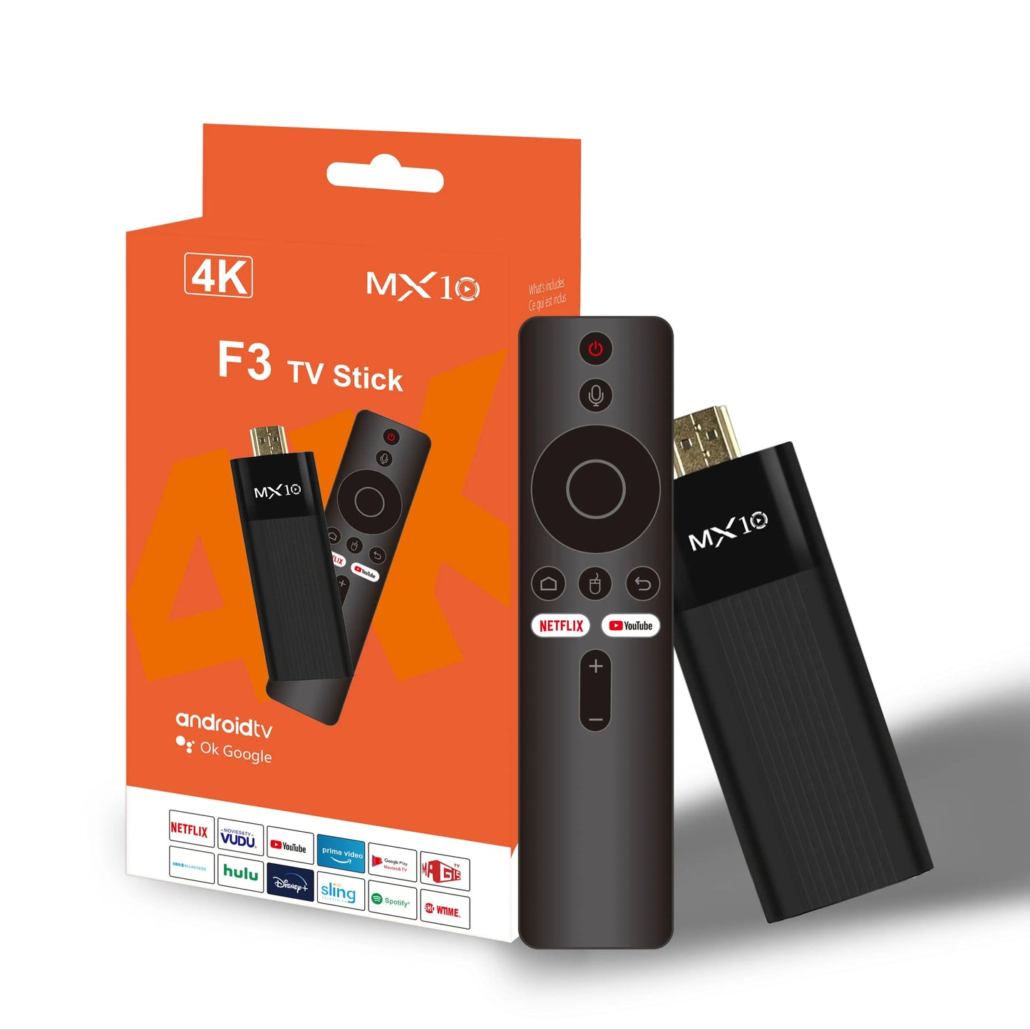 MX10-F3 Android 13.0 TV Stick Box – H313 Quad-Core, WiFi 6, Bluetooth 5.0, 8K Support, 2+16GB/4+32GB/4+64GB Options