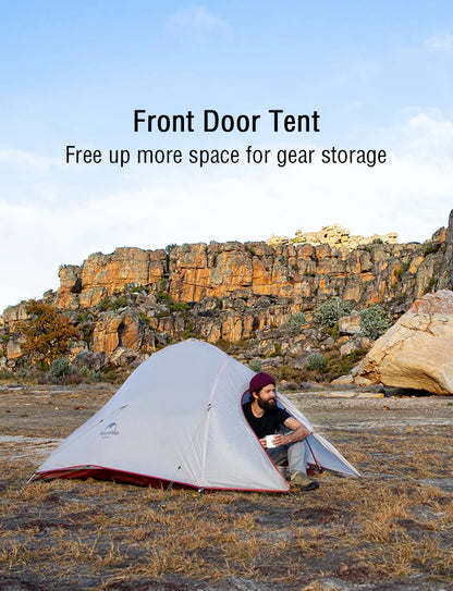 Naturehike Cloud Up 1-Person Camping Tent – Ultralight, Portable, Waterproof Folding Backpack Shelter for Travel & Beach