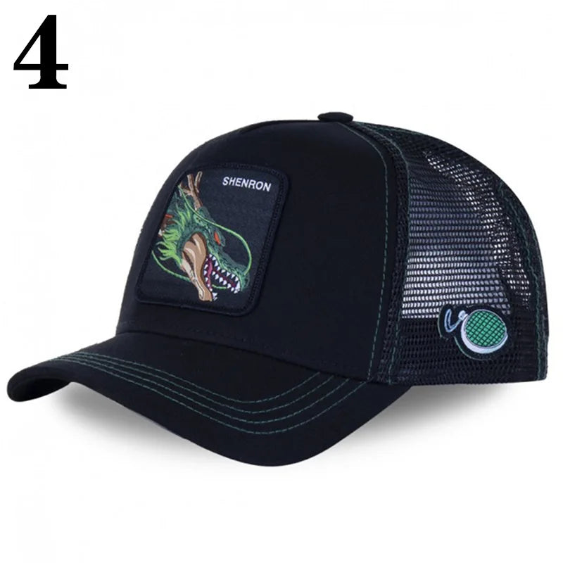 Dragon Ball Anime Baseball Cap - Goku Vegeta Buu Mesh Hip Hop Hat for Summer Casual Wear
