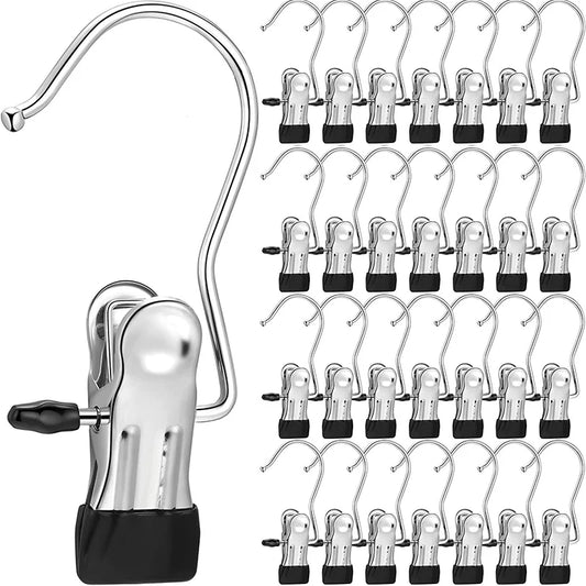 Stainless Steel Laundry Clips - 10/20/30PCS Portable Clothes Pegs for Hanging Clothes, Socks & Pants