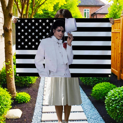Michael Jackson Black Flag Tapestry - Decorative Wall Hanging for Bedroom, Garage & Home Decor