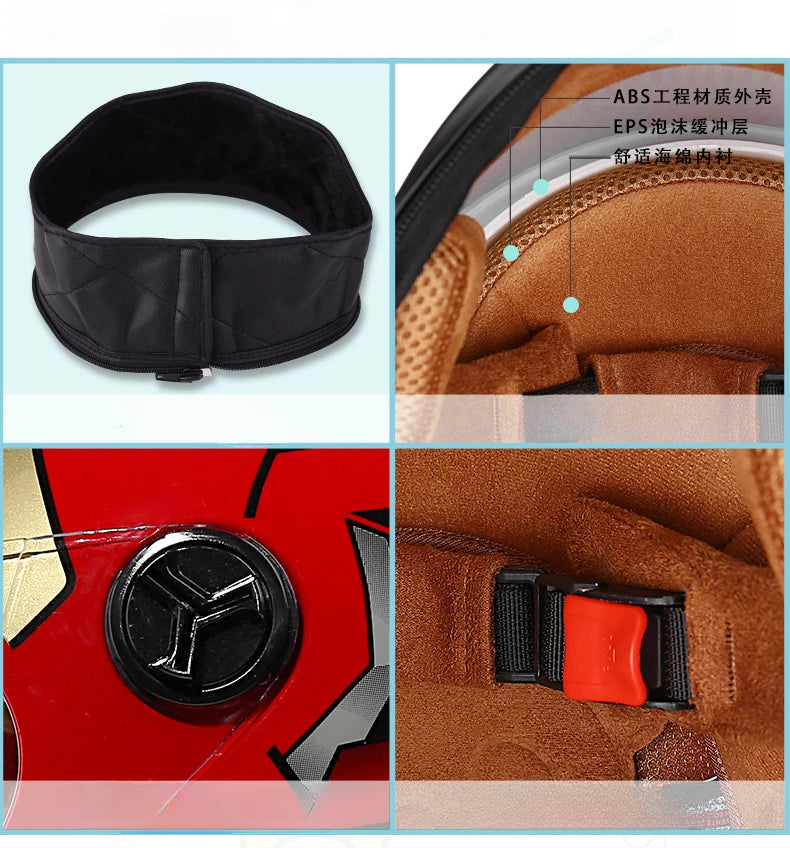 Children's Motorcycle Helmet - Boys & Girls Safety Half Helmet for Summer, Scooter & Bike Accessories for Kids