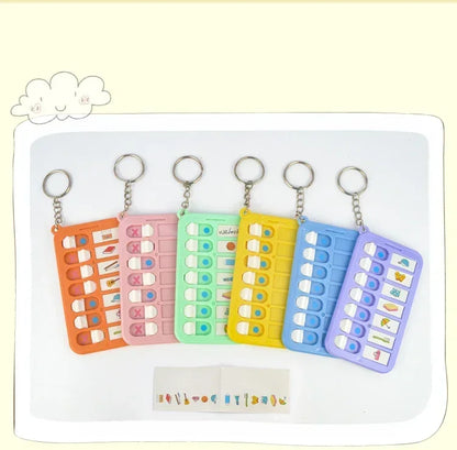 Kids Self-Discipline Checklist Memo Board – Daily Planner To-Do List with Detachable Keychain, Korean Stationery Task Board
