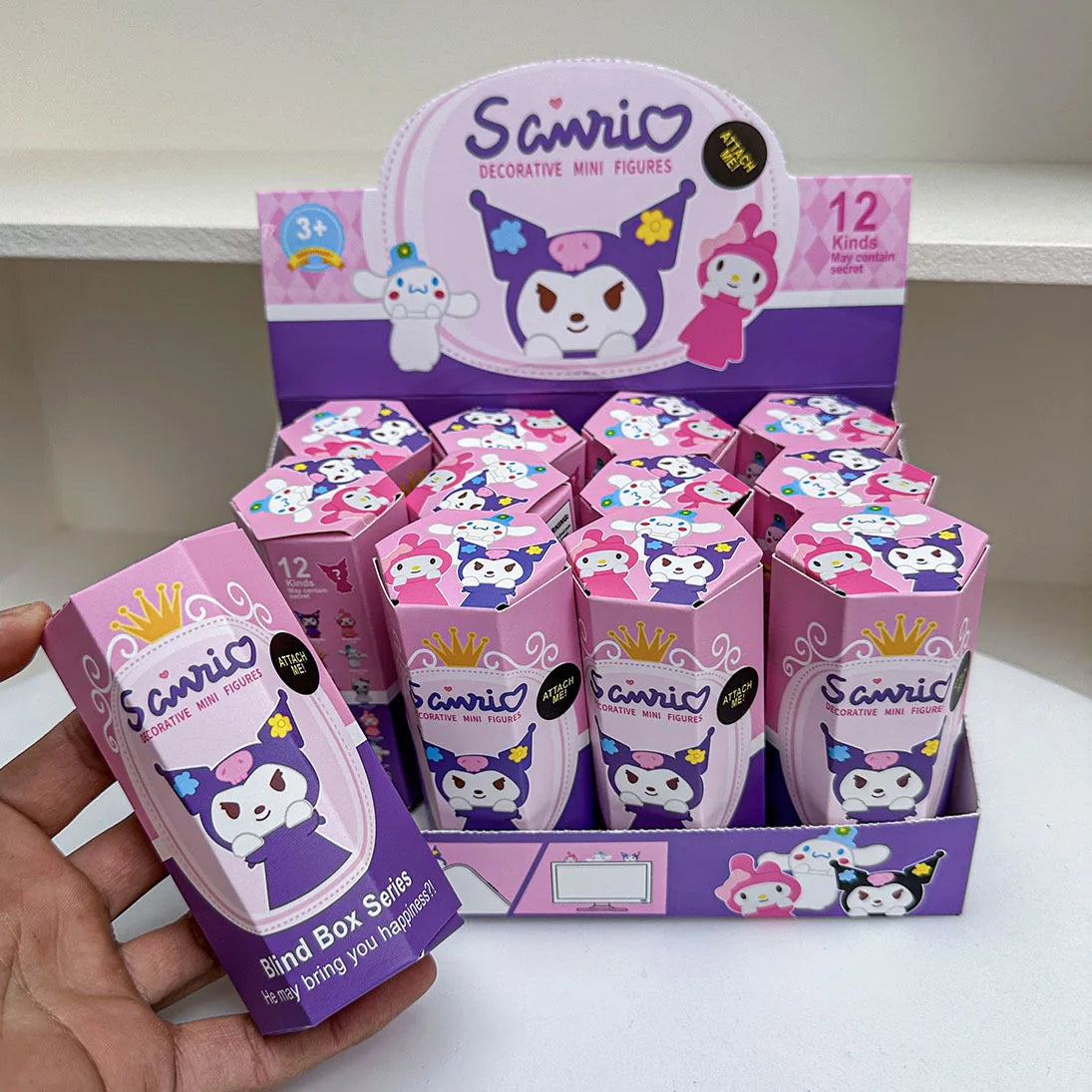 12PCS Surprise Blind Box Cartoon Character Dolls – Cute Model Toy Figures for Mobile, Car & Desktop Decoration Gift