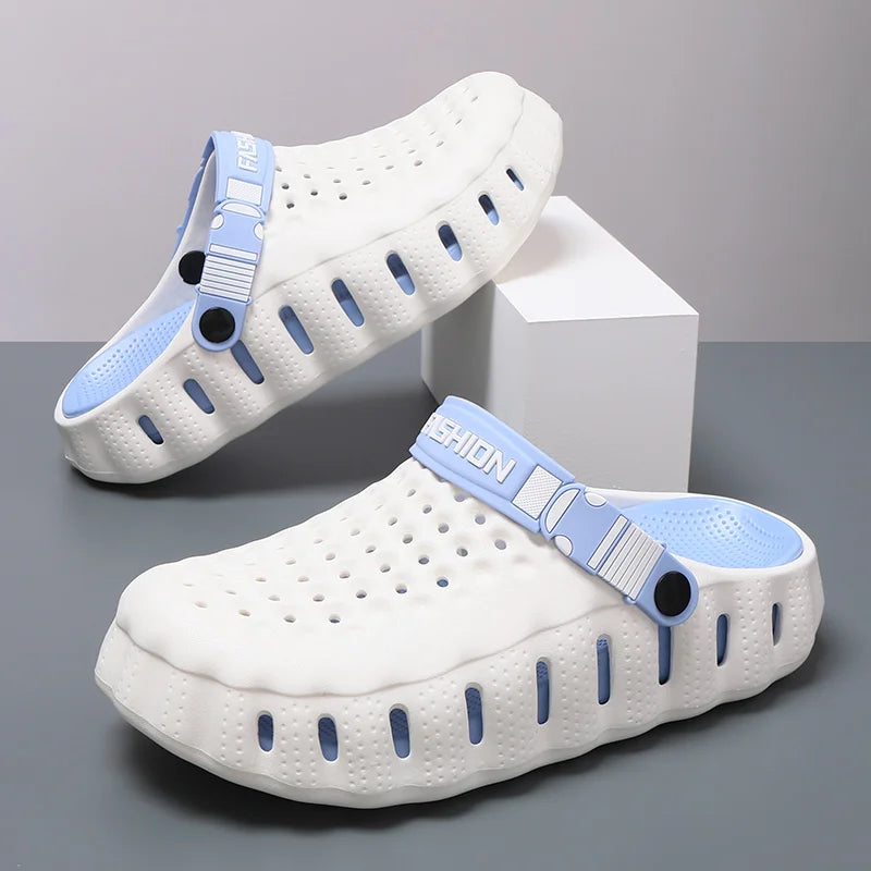 Unisex EVA Hole Sandals - Breathable Lightweight Casual Garden & Beach Shoes with Soft Sole