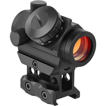 2MOA Red Dot Sight 1x25mm Reflex Scope – Waterproof, Shockproof, Fog-Proof with 1-Inch Riser Mount for Rifles