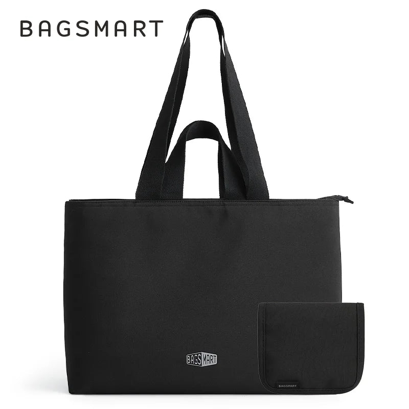 BAGSMART Large Capacity Tote Bag - Multi-Pocket Mummy Bag with Versatile Shoulder & Messenger Carry Design for Women