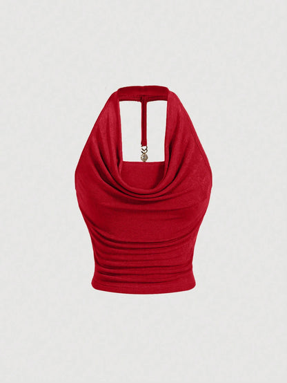 Elegant Women’s Halterneck Vest – Comfortable, Stylish Summer Top for Casual & Dressy Wear