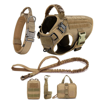 Large Dog Harness & Leash Set — Training & Walking Vest for German Shepherd, Malinois