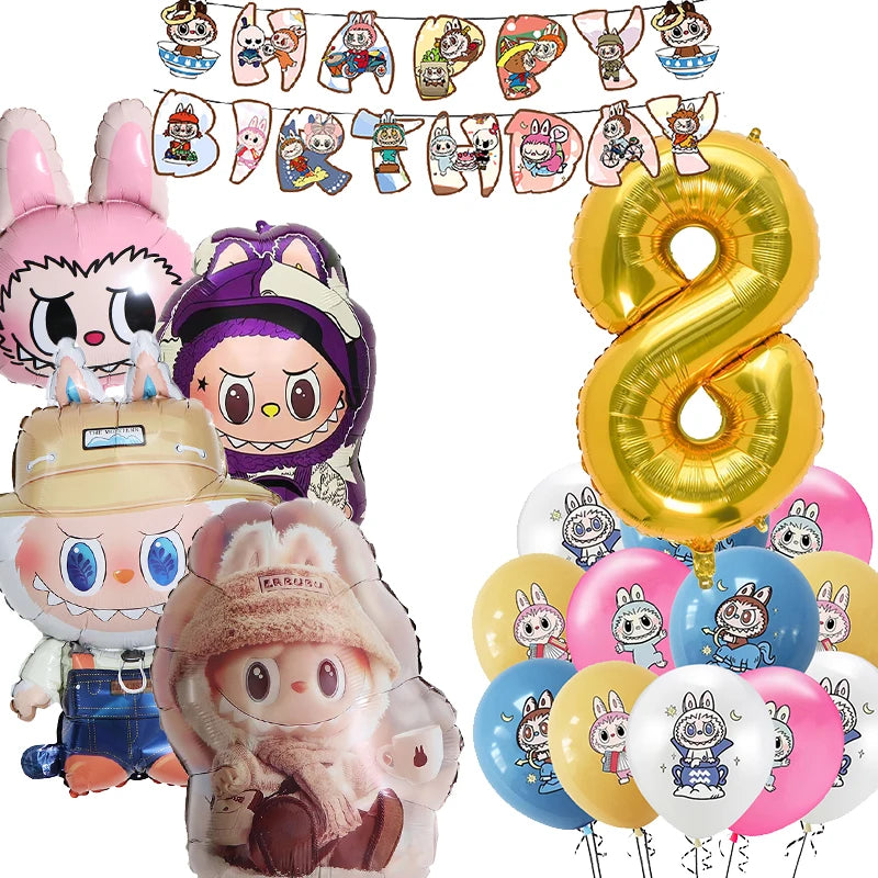 Doll Birthday Party Supplies – Disposable Tableware, Balloons, Banner & Stickers