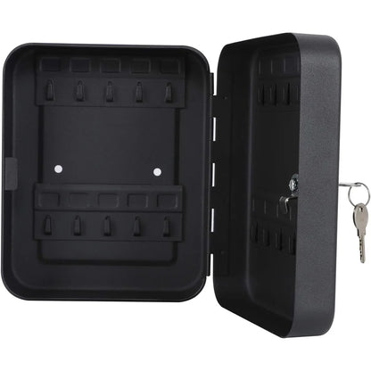 Combination Key Cabinet – Wall-Mounted 20 Key Organizer with Key/Code Lock for Secure Key Storage