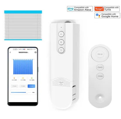 Tuya WiFi Smart Blind Motor – App-Controlled Automatic Roller Shutter & Curtain Opener Driver