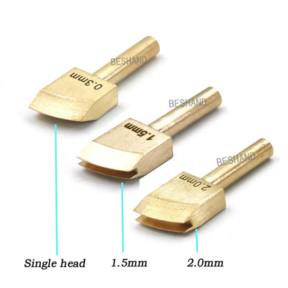 Brass Leather Edge Creaser Set – Soldering Iron Tips & Edging Tools for DIY Leather Craft Polishing & Sealing