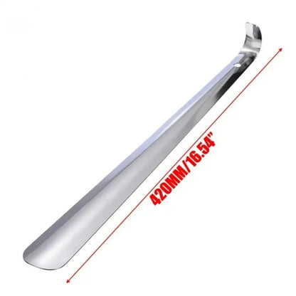 Professional 42cm Stainless Steel Shoehorn – Easy-Handle Metal Shoe Extractor and Lazy Shoe Helper Accessory
