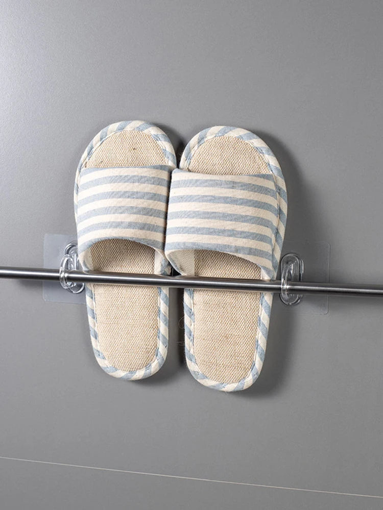 5/10PCS Transparent Ring Hooks – Perforation-Free Waterproof & Rust-Resistant Storage for Bathroom and Toilet Supplies