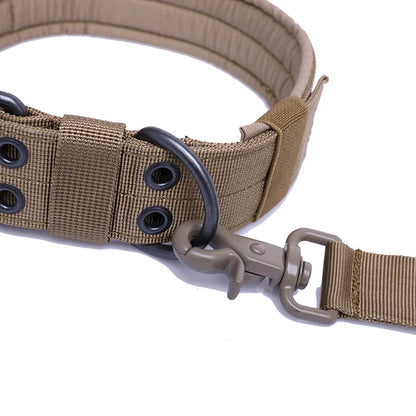 Adjustable Reflective Nylon Dog Collar – Heavy Duty Tactical Training Collar for German Shepherds