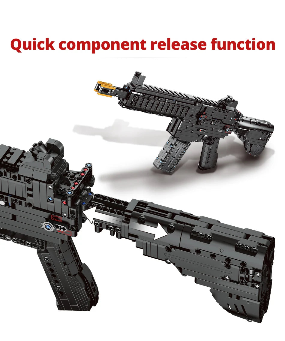 ZKZC WW2 Military Weapon Building Block Set – Shotgun, Sniper & Assault Rifle Toy for Kids Gifts