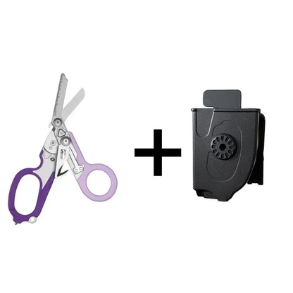 Folding Trauma Scissors - Emergency Rescue Cutter with Glass Breaker for Outdoor Use