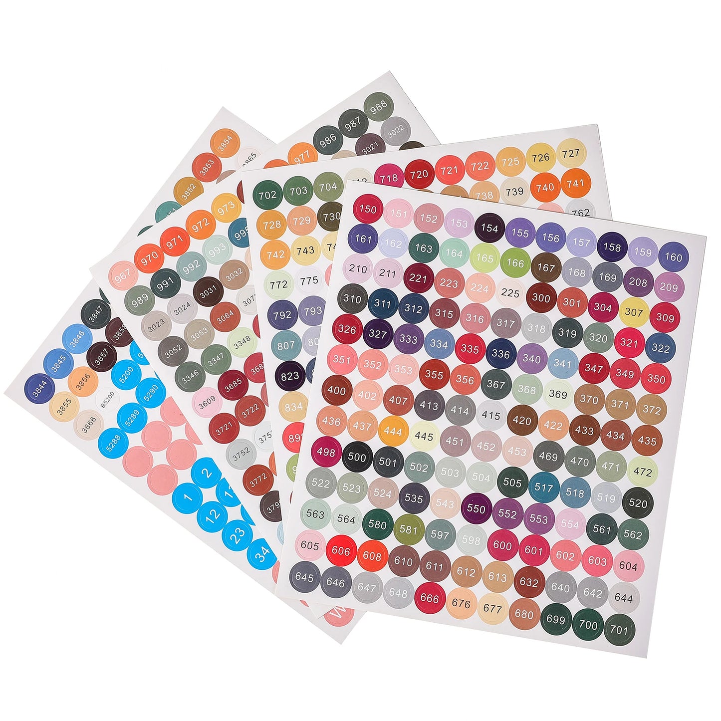 447 DMC Diamond Painting Color Number Stickers – Label Set for Storage Boxes & Bottles