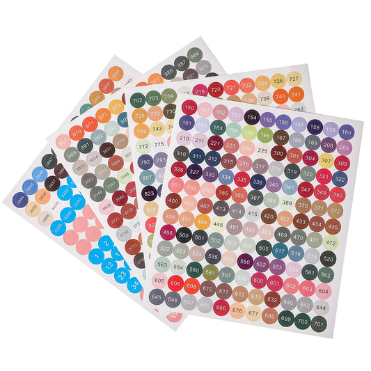 447 DMC Diamond Painting Color Number Stickers – Label Set for Storage Boxes & Bottles
