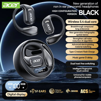 Acer OHR510 Wireless Bluetooth Headphones – Open-Ear Sports Earphones for Running, Fitness, Mobile, Tablet & Laptop Multi-Device Compatibility