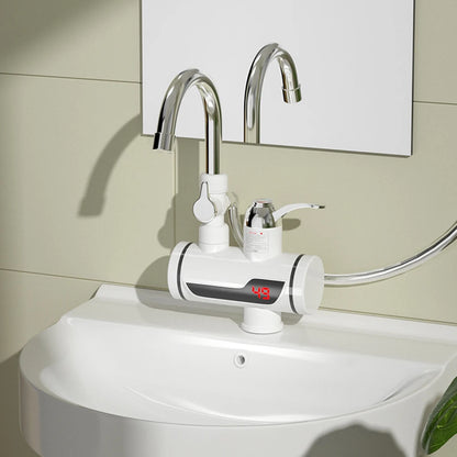 3000W Instant Electric Water Heater — EU Plug Digital Display Tankless Shower & Kitchen Faucet 220V