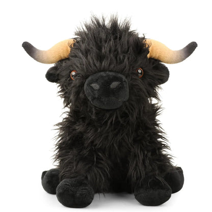 25cm Highland Cow Plush Toy — Soft Stuffed Animal Doll, Kawaii Kids & Baby Gift, Home & Room Decor