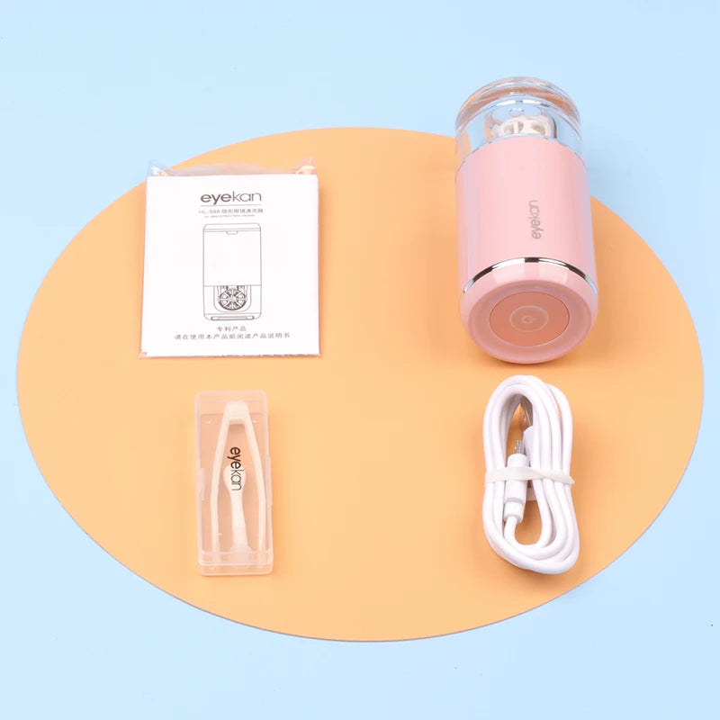 Ultrasonic Contact Lens Cleaner – Intelligent Automatic Cleaning Machine for Soft & Rigid Contact Lenses Travel Storage Case