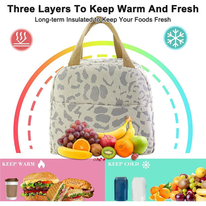 Ink Pattern Insulated Lunch Bag – Bento Box Picnic & Travel Cooler Tote