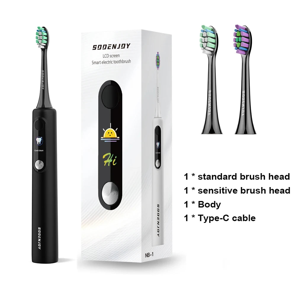SOOENJOY Sonic Electric Toothbrush NB-1 — Smart LCD Display, DIY Mode, Automatic Teeth Cleaner for Adults